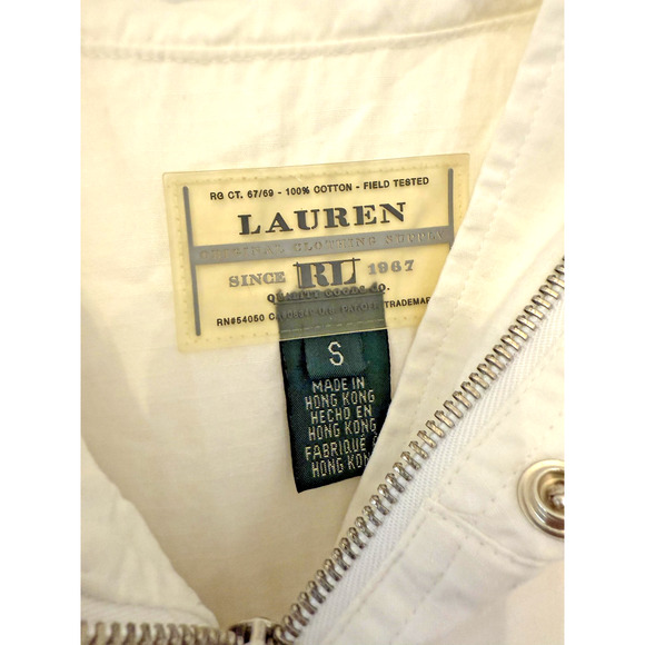 Lauren Ralph Lauren Jacket Womens Small White Utility Field Anorak Hooded LRL - Picture 4 of 12